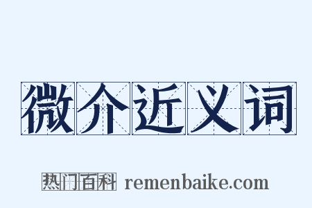 微介近义词是什么意思的图片